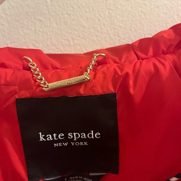 Kate Spade Red Flower A-Line Quilted Jacket NWOT - Picture 3 of 7